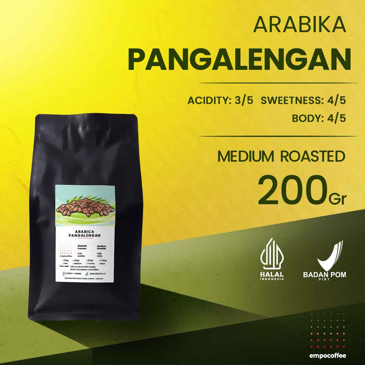 Biji Kopi / Beans Arabika Pangalengan Java Preanger 200gr